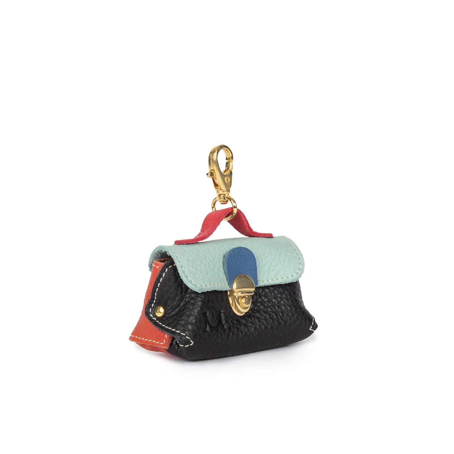 0395 Moments Mini-bag Charm in Leather