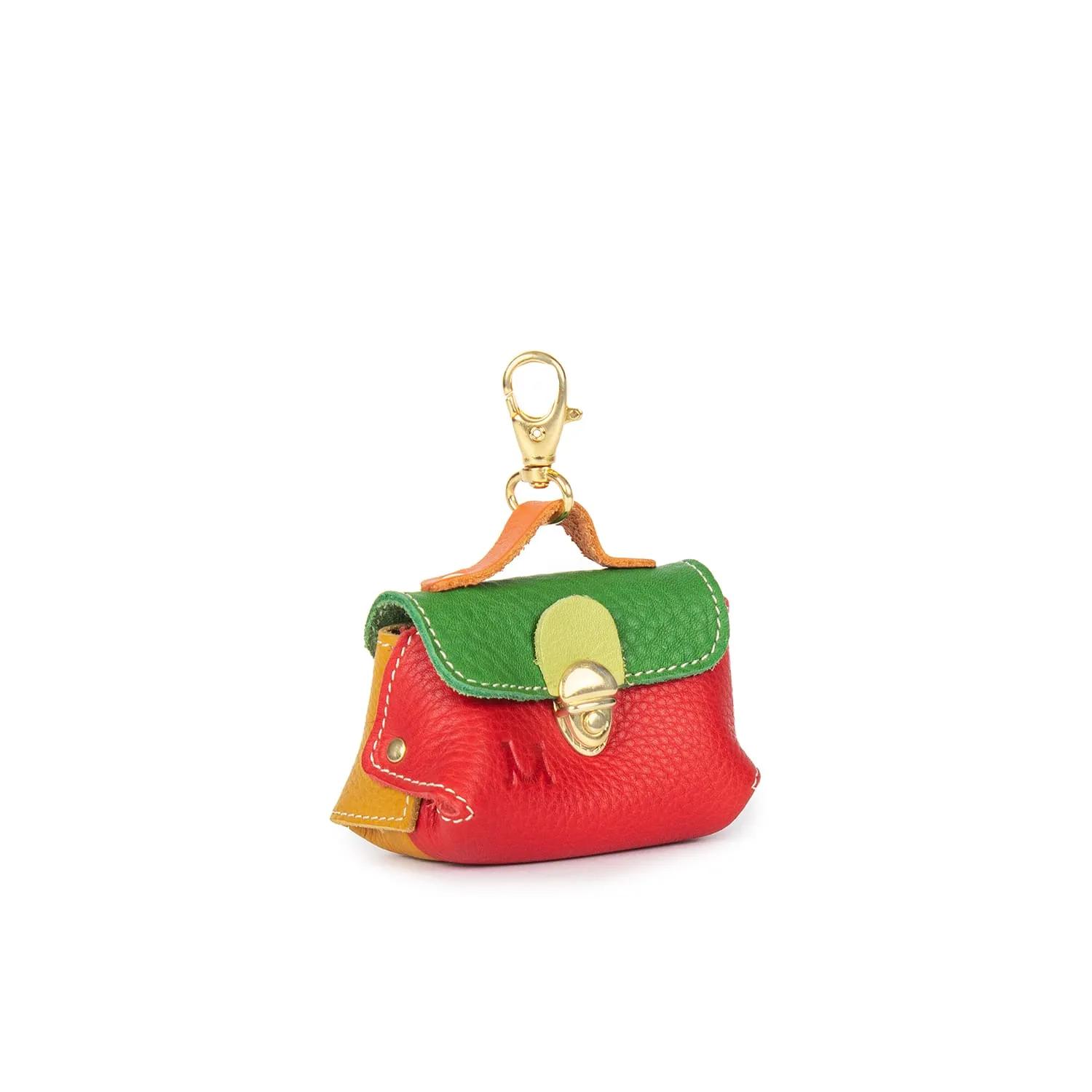 0395 Moments Mini-bag Charm in Leather