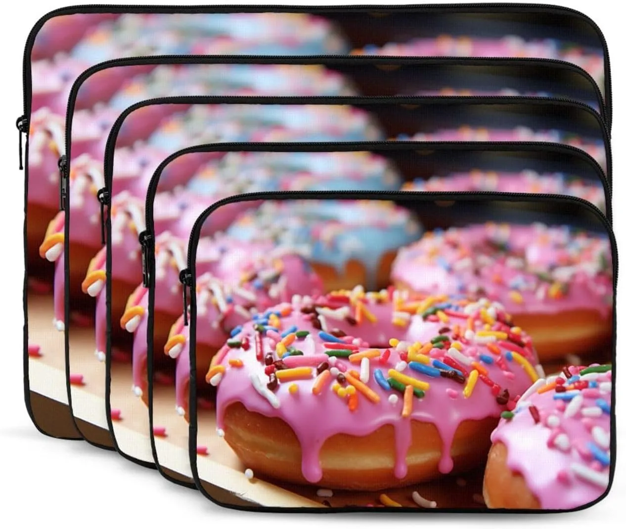 10 Inch Laptop Sleeve Bag Waterproof Shockproof Laptop Case Bag Pretty Donuts Computer Skin Bags Lightweight Tablet Carrying Case