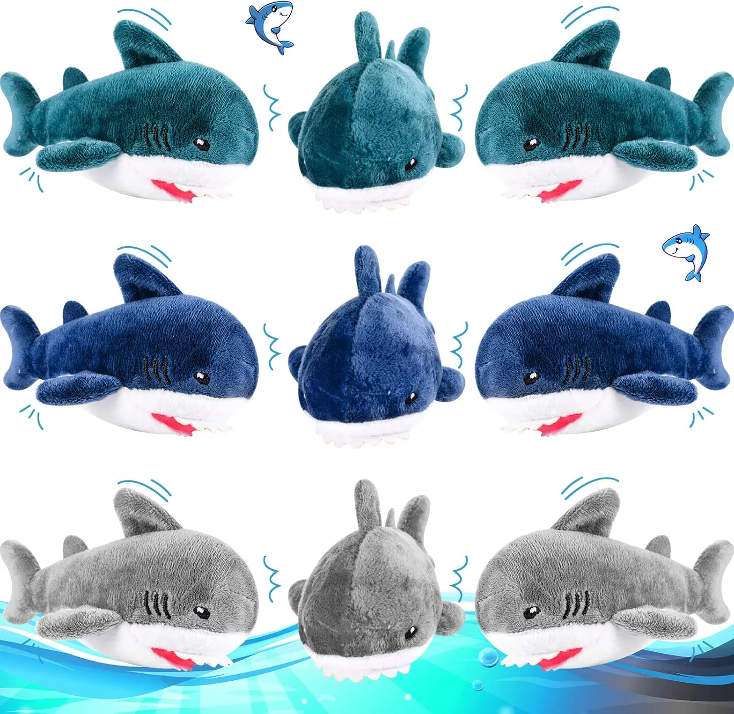 12 Pieces Christian Charity Donation Supplies Plush Stuffed Ocean Animals, Mini Soft Stuffed Sea Animals Bulk Sea Creatures Toys for Kids