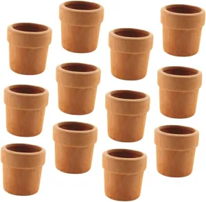 12Pcs Mini Flowerpots Charming Planter Ornaments for Desktop Decor for Dollhouses and Miniature Gardens for Home Decoration and Landscaping