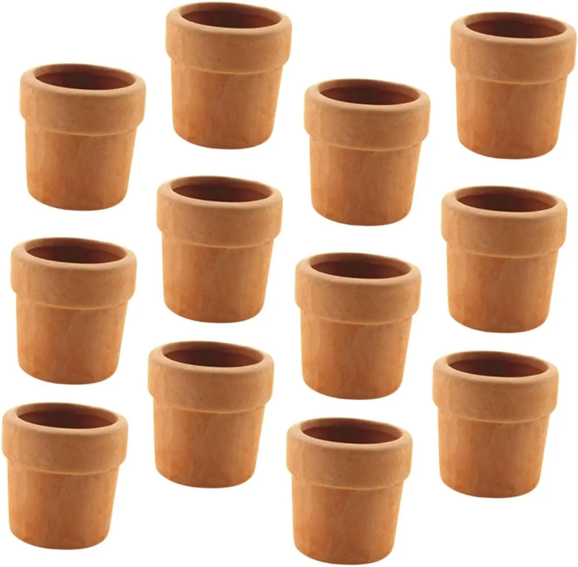 12Pcs Mini Flowerpots Charming Planter Ornaments for Desktop Decor for Dollhouses and Miniature Gardens for Home Decoration and Landscaping