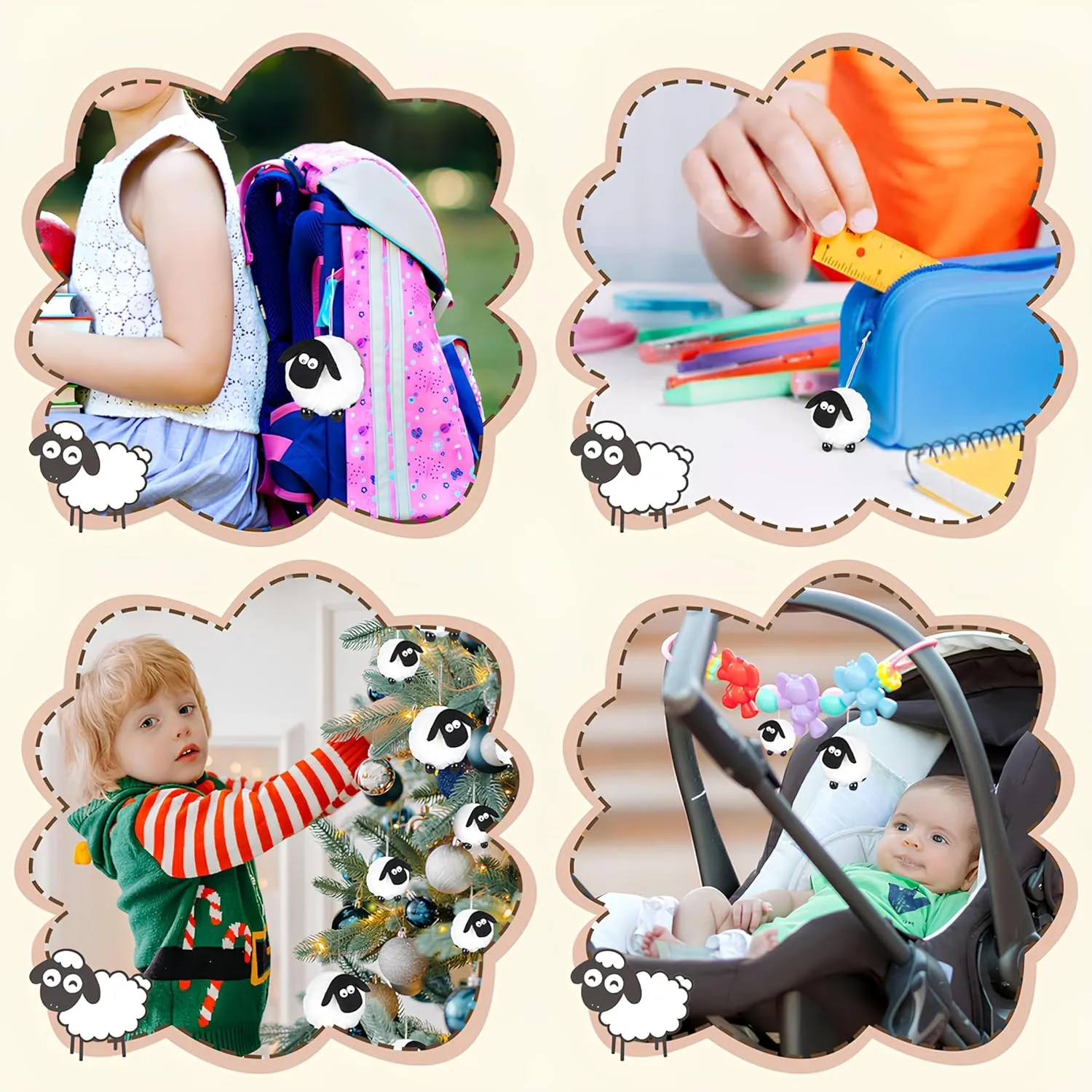 12Pcs Small Stuffed Sheep Animal Decor Bulk Plush Toys,Little Sheep Party Favors for Birthday,Christmas Tree,Halloween Celebration,Basket Stuffers,Cat Toys,Lamb Ornament and Gifts. (12pcs)