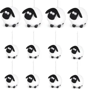 12Pcs Small Stuffed Sheep Animal Decor Bulk Plush Toys,Little Sheep Party Favors for Birthday,Christmas Tree,Halloween Celebration,Basket Stuffers,Cat Toys,Lamb Ornament and Gifts. (12pcs)