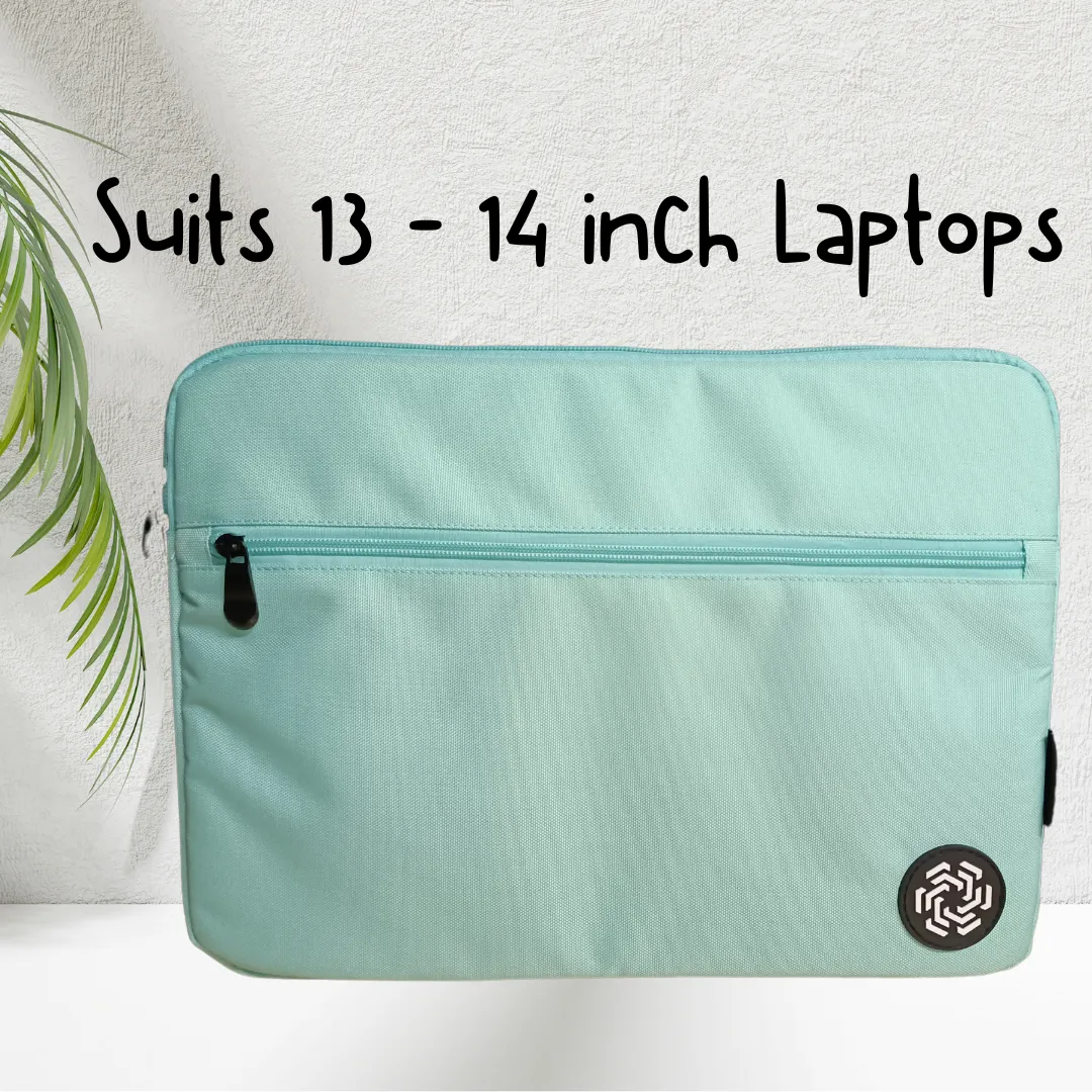 13-14 inch High Quality Student Laptop Sleeve - Mint Foam
