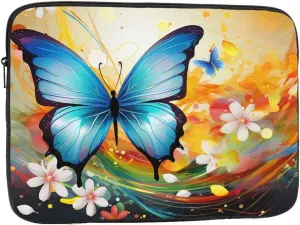 13 Inch Laptop Sleeve Bag Waterproof Shockproof Laptop Case Bag Colorful with Butterfly Computer Skin Bags Lightweight Tablet Carrying Case