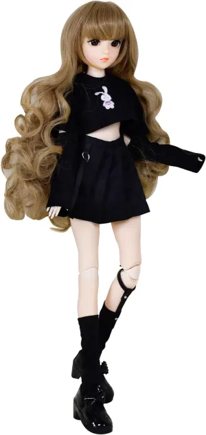 1/3 SD Doll Ball Mechanical Jointed Doll 24in Fashin Girl Poseable Fashion Doll Sweet Cool Girl