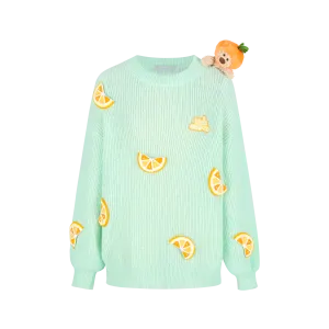 13DE MARZO Bear Mini Fruit Sweater