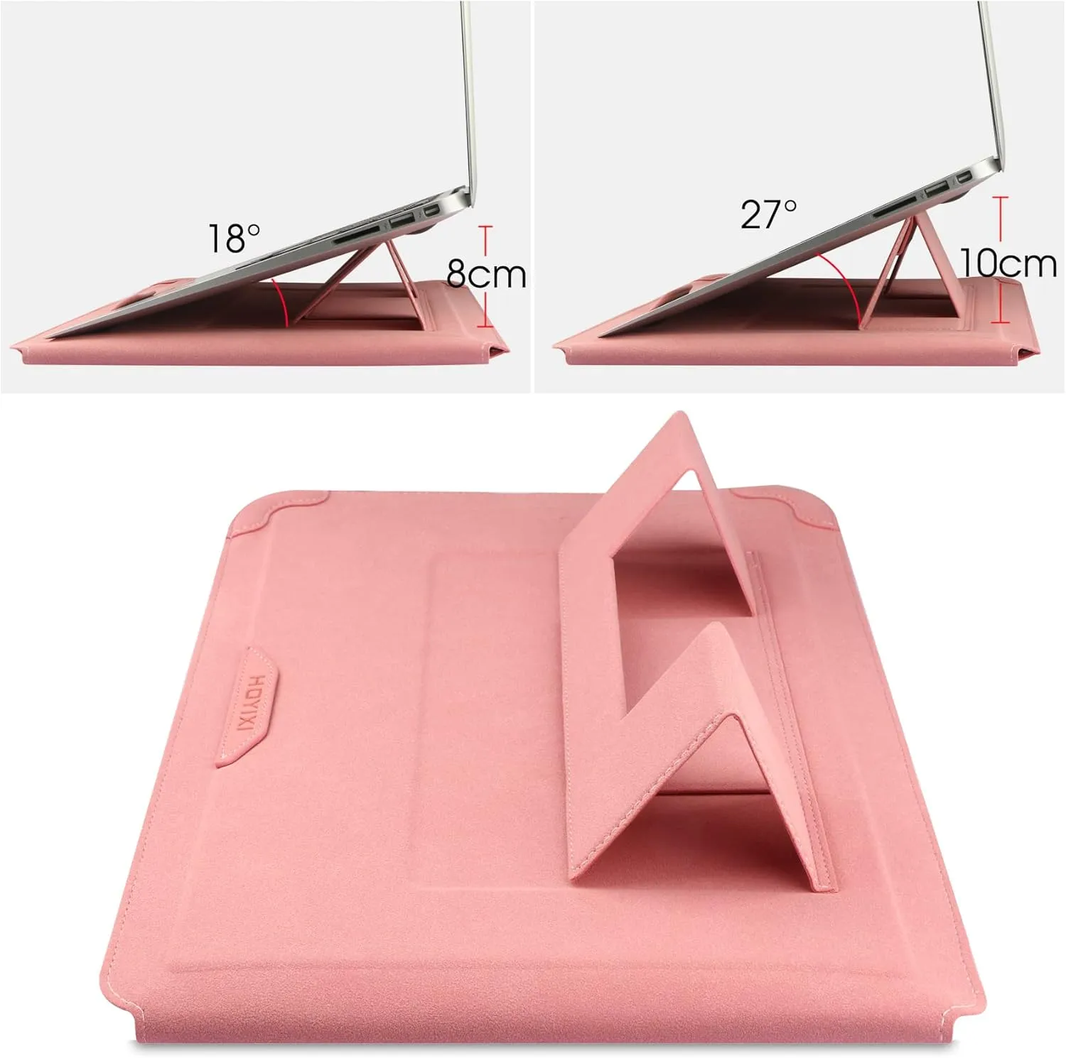 15 16 Inch Laptop Sleeve Case Leather Bag for MacBook Pro 16 2021 & 2019/ASUS Vivobook 15/Huawei MateBook D15/HP 15.6" PC/MacBook Pro 15/Surface Laptop 3/Dell Inspiron 15/IdeaPad, Pink
