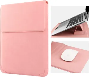 15 16 Inch Laptop Sleeve Case Leather Bag for MacBook Pro 16 2021 & 2019/ASUS Vivobook 15/Huawei MateBook D15/HP 15.6" PC/MacBook Pro 15/Surface Laptop 3/Dell Inspiron 15/IdeaPad, Pink