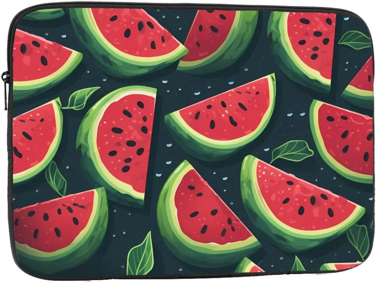 15 Inch Laptop Sleeve Bag Waterproof Shockproof Laptop Case Bag Red Watermelon Computer Skin Bags Lightweight Tablet Carrying Case