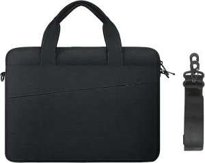 15.6 Inch Laptop Sleeve Bag for 15.6 Inch Chromebook Laptop Computer Notebook, Protective Polyester Laptop Shoulder Case Cover Carrying Bag With Handle, Black