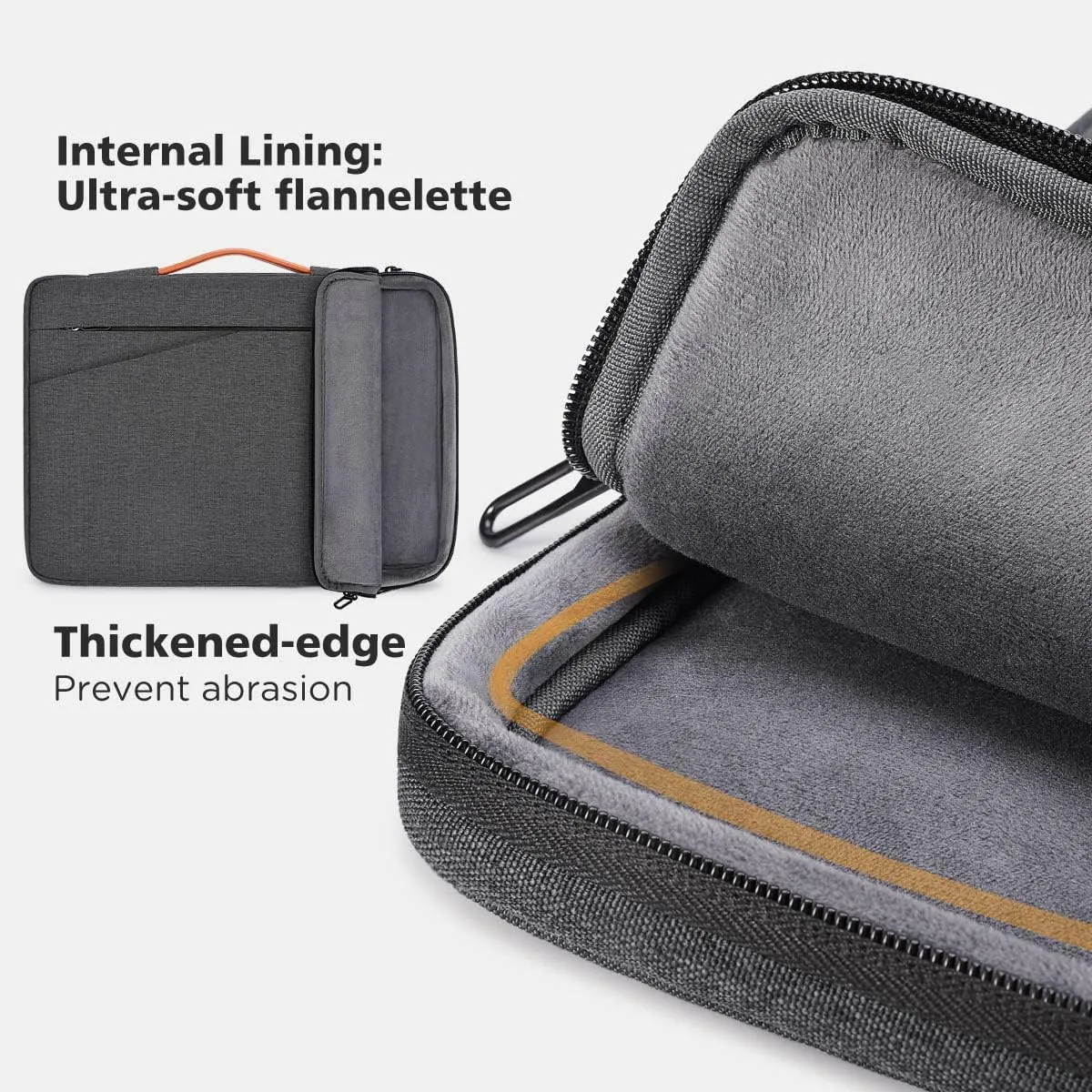 17.3 inch Laptop Sleeve Case Notebook Bag Handbag for 17.3" Legion 5 Gen 6/17.3" ThinkPad P17 Gen 2/17.3" Chromebook 317/17.3" G7 17/17" Thinkpad P70 / P71 / P72 / P73 / P17, Dark Gray