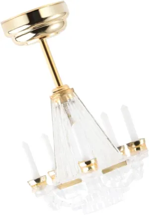 1pc Mini House Hanging Lamp Model Decorative LED Ceiling Light for Dollhouse Lamp Decor with Realistic Details Present for Miniature Lovers
