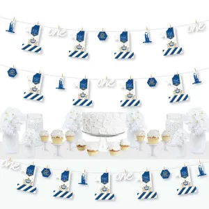 1st Birthday Royal Prince Charming - First Birthday Party DIY Decorations - Clothespin Garland Banner - 44 Pieces