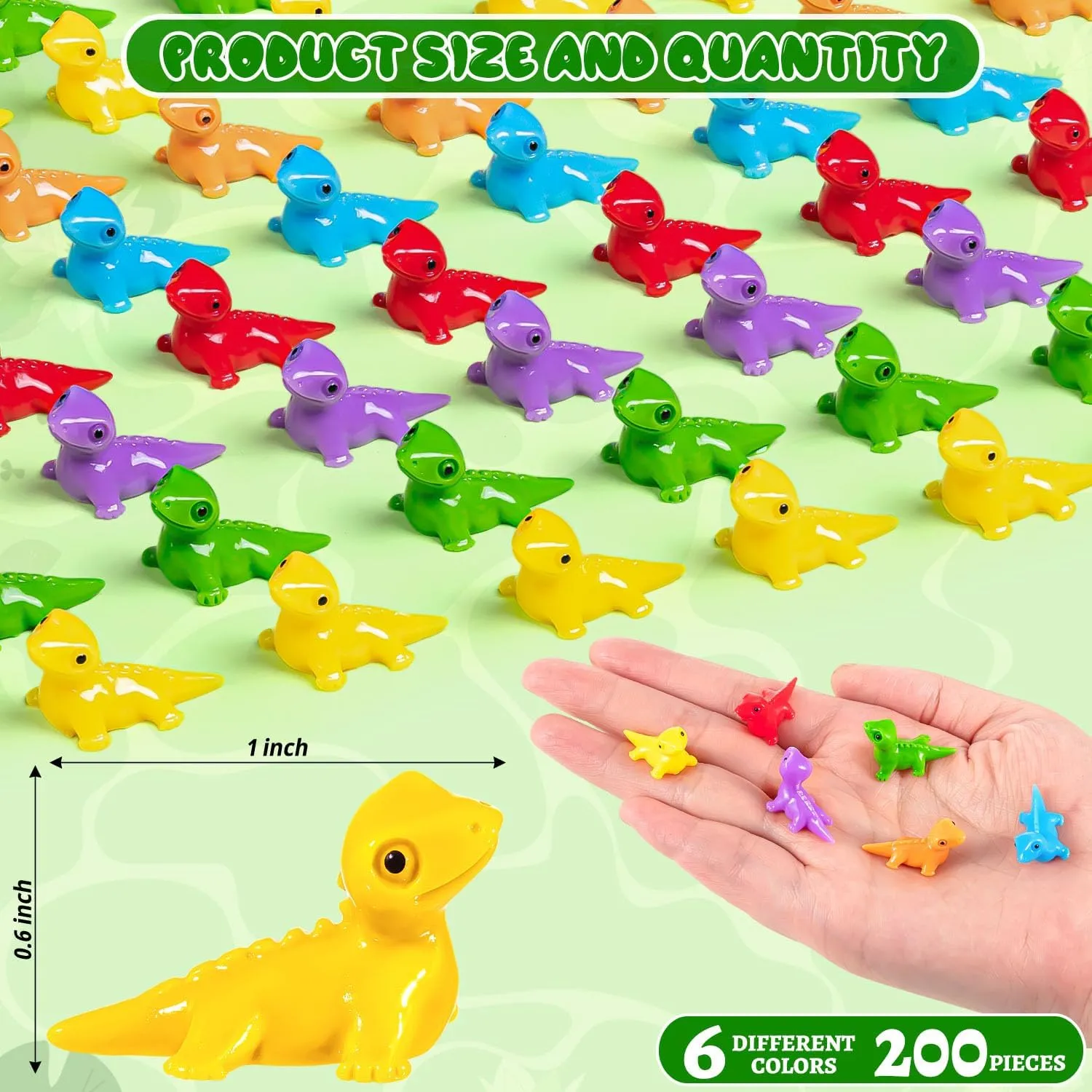 200PCS Mini Resin Lizards Colorful Tiny Lizard Figurines for Dollhouses, Cute Mini Resin Lizards Bulk for DIY Micro Moss Landscape Crafts Potted Plants Hidden Games (6 Colors)