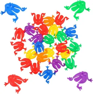 20Pcs Bouncing Frog Funny Jumping Frogs for Finger Pressing Fun Creative Frogs for Indoor Outdoor Play for Present Bags and Carnival Prizes