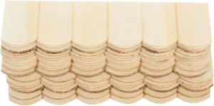 24pcs Dollhouse Tiles Miniature Roofing Tiles Dollhouse Roof Tiles Model Dollhouse Mini Fish Scale Shing-les. Miniature Roof Strips Micro Landscape Accessories Birch Beige