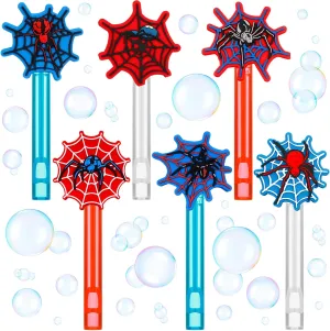 24pcs Mini Bubble Wands Spider Themed Party Favors Birthday Supplies Assortment Toys for Outdoor Summer Gift Goodie Bag Stuffers