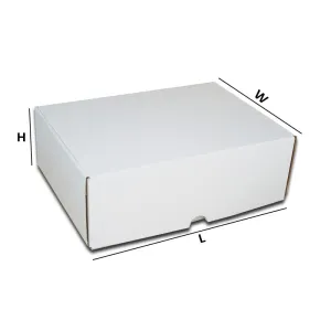 250X180X75mm White Die-Cut Boxes (50pcs)