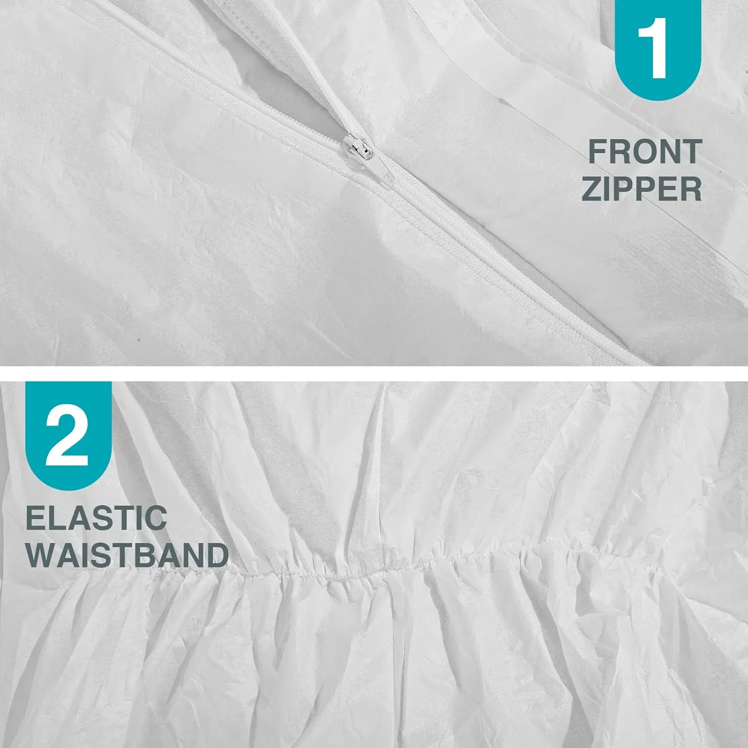 25PACK Disposable Protective Coveralls, Heavy Duty Full Body Painters Suit for Men & Women with Elastic Wrists, Ankles and Hood- Breathable & Waterproof-3X-Large