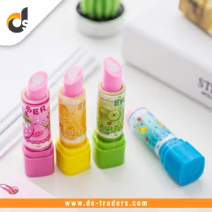 2PC Kids Creative Lipstick Rotary Rubber Eraser
