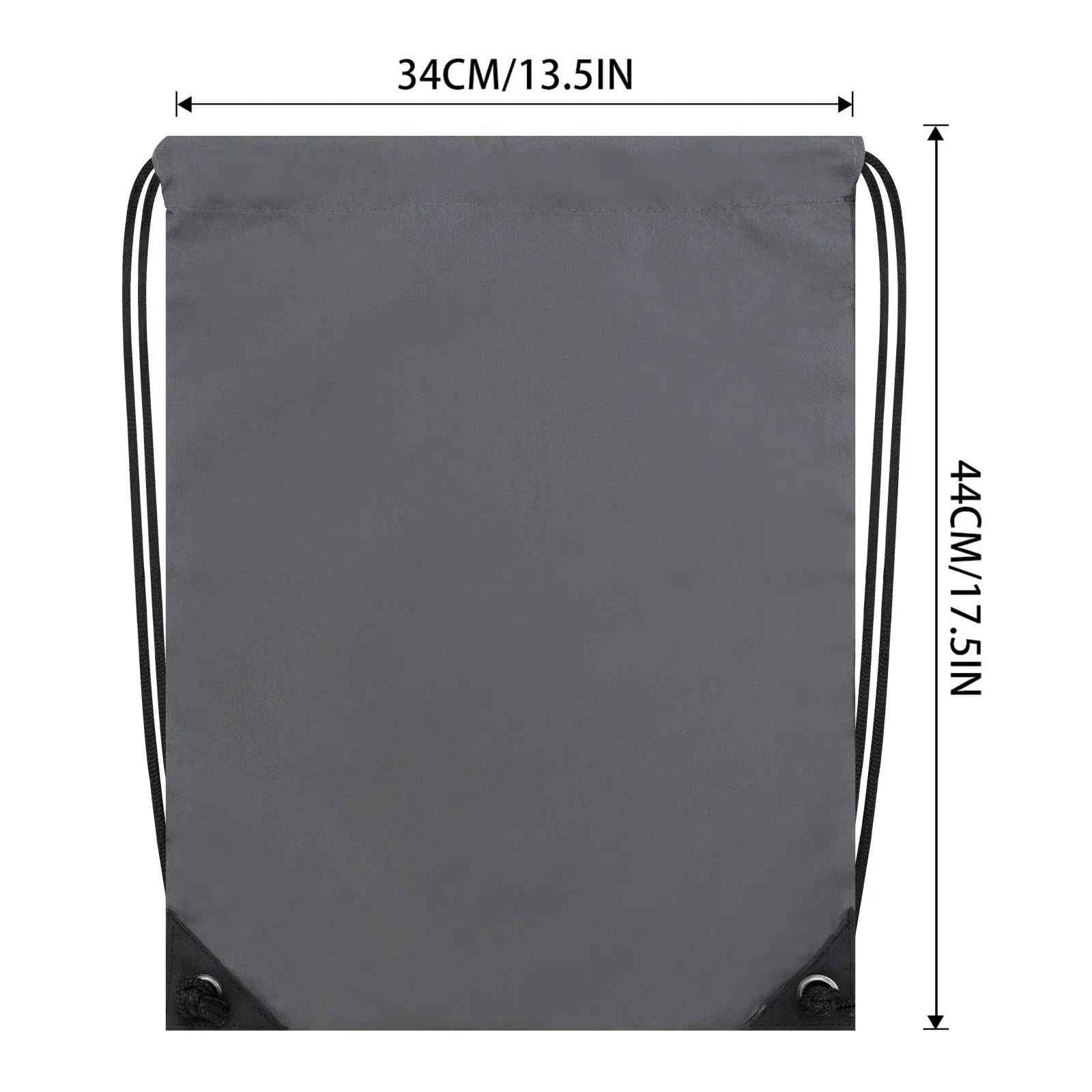 2PCS Drawstring Bags Bulk, String Backpack Dark Grey HRS10
