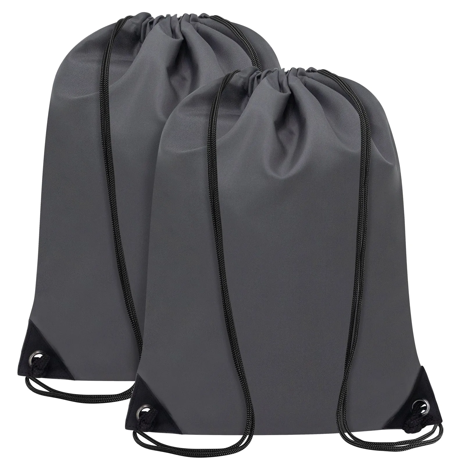 2PCS Drawstring Bags Bulk, String Backpack Dark Grey HRS10