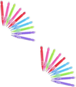 2sets 10pcs Mini Mechanical Pencils with Built Eraser Compact Pastel Pencils for Drawing Notetaking School Office Supplies Design 10pcs*2