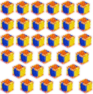 32 Pieces Mini Maze Puzzle Cubes, 1.18in Magic Cube Bulk Brain Teasers for Kids and Adults Educational Puzzle Boxes Party Favors & Classroom Prizes Maze Puzzles Toys