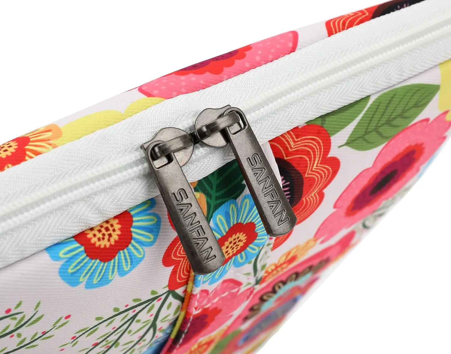 360° Protective 3 Pockets Laptop Sleeve Case Bag with Handle for MacBook Air 15 inch,MacBook Pro 16 inch and 15.6 inch Screen Laptop (Flowers)