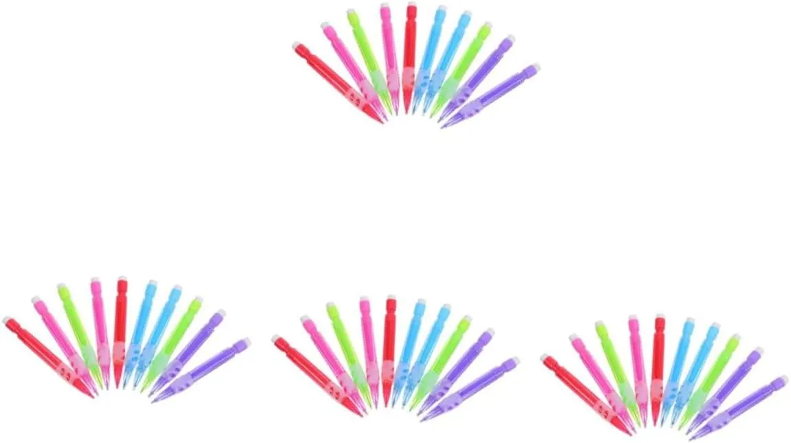 4sets Mini Mechanical Pencils Set 0.7mm Eraser Pastel Mechanical Pencils for Writing Drawing 10pcs*4