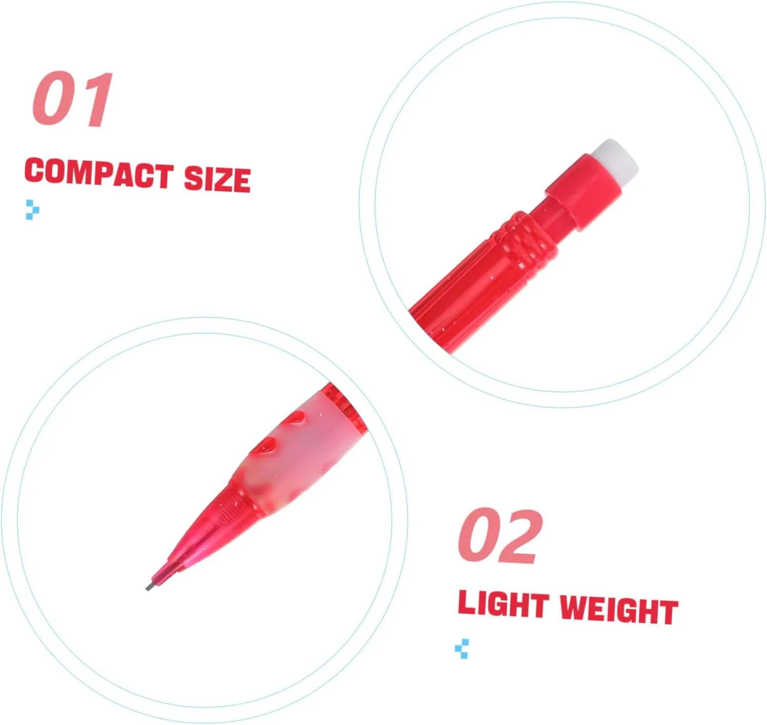 4sets Mini Mechanical Pencils Set 0.7mm Eraser Pastel Mechanical Pencils for Writing Drawing 10pcs*4