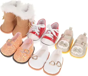 5 Pairs Doll Shoes Doll Shoes Doll Sneakers Doll Boots Nice Shoes Dolls Accessory Replacement Dolls Decor Shoes Doll Delicate Shoes Doll Canvas Shoes Boots for Dolls Cloth