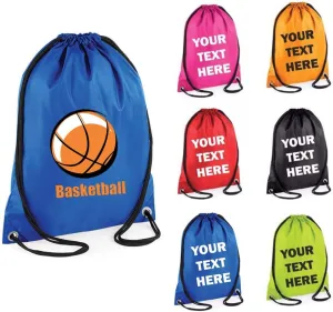 50 PCS Custom Drawstring Backpack Bulk,Custom Any Text/Logo Camping, Beach, Outdoor Sports Gym Bag