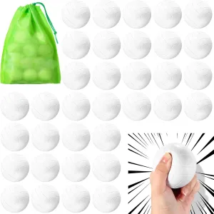 50 Pieces Mini Volleyball Stress Balls Bulk Foam Sports Balls Party Favors Tiny Volleyball Toys White Mini Volleyballs with Storage Bag for Stress Relief, Team Gifts, School Carnival Reward