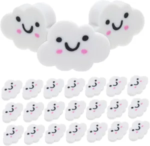 50Pcs Cute Cloud Shaped Mini Erasers for Fun Bulk Eraser School Supplies Classroom Rewards Goodie Bag Fillers for Drawing and Writing Activities