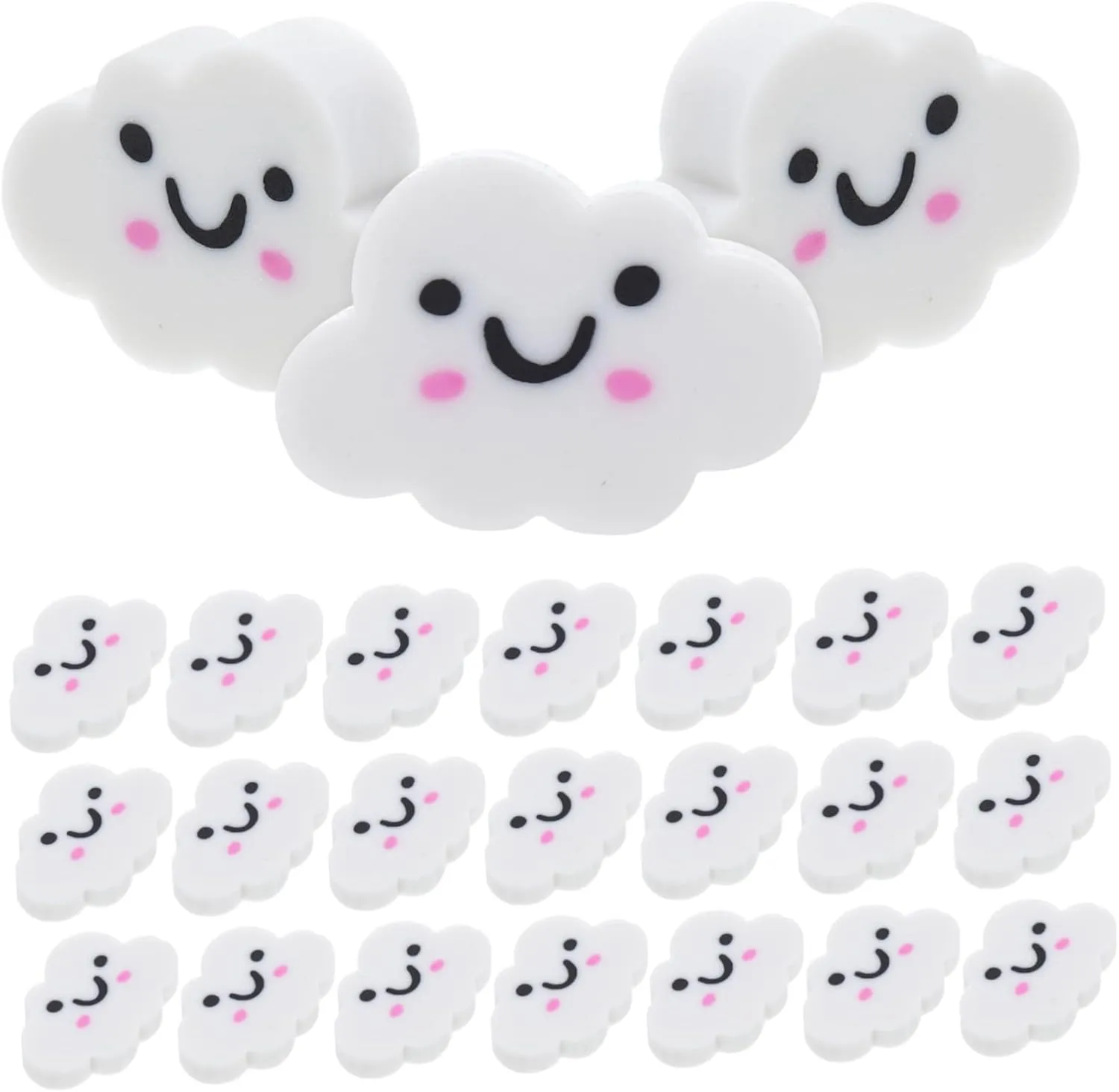 50Pcs Cute Cloud Shaped Mini Erasers for Fun Bulk Eraser School Supplies Classroom Rewards Goodie Bag Fillers for Drawing and Writing Activities