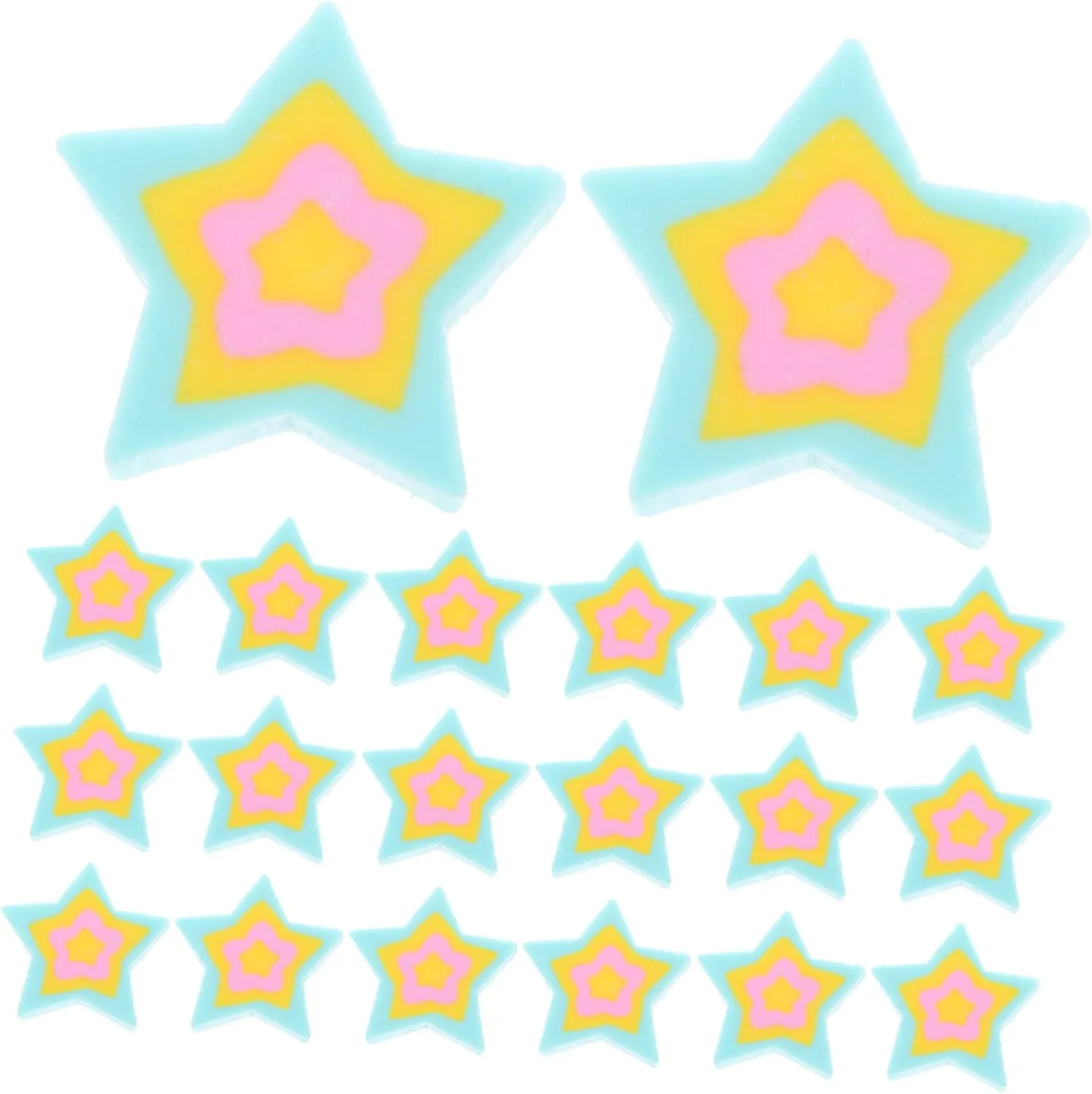 50Pcs Star Shaped Little Erasers for Cute Cartoon Pencil Erasers Bulk Soft Multi Function Erasers for Classroom Office and Household Use Reward for Students