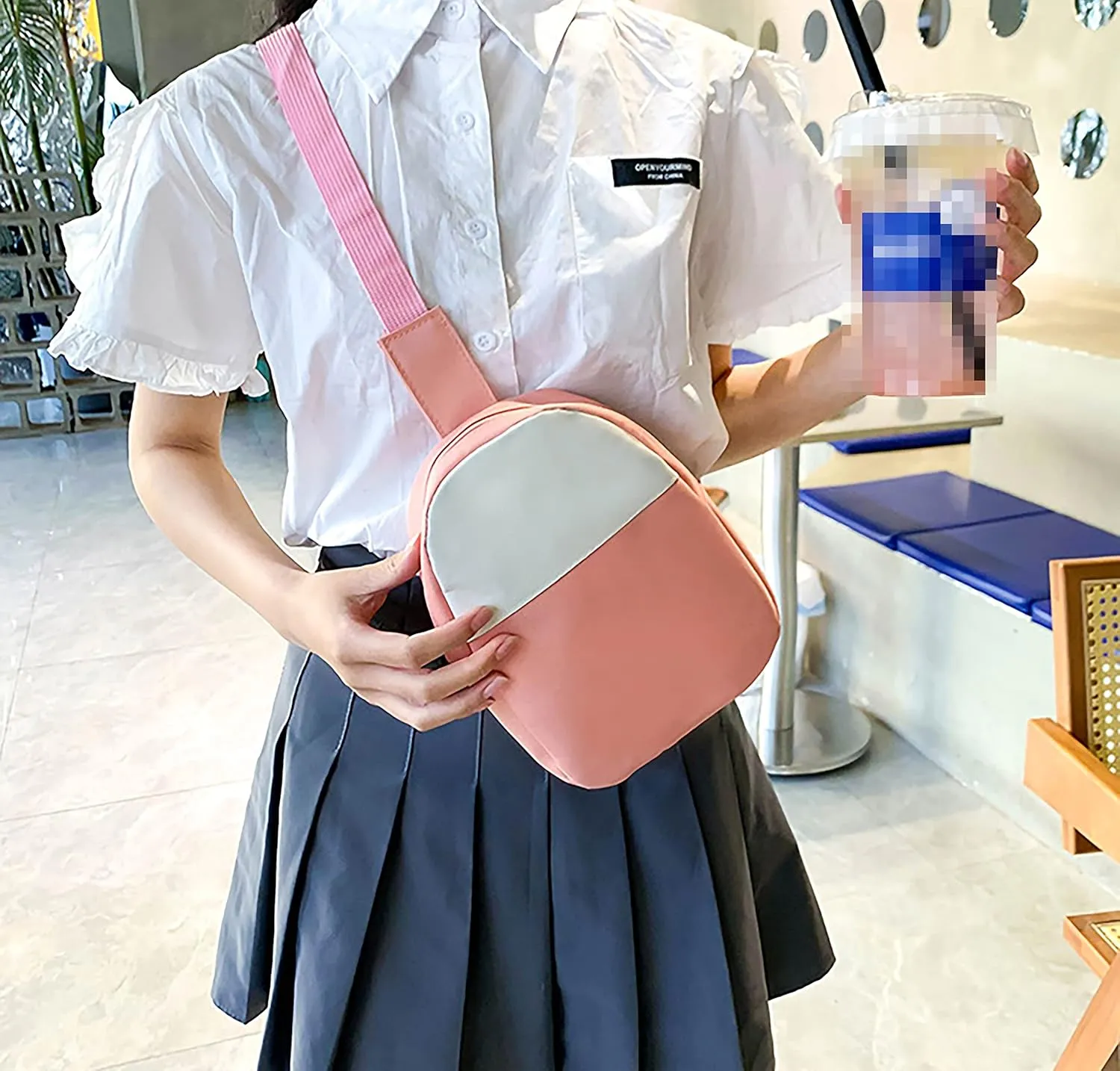 5PCS Kawaii Backpack Set with Cute Pendants and Pins Accessories Aesthetic Rucksack for Teen Girls 17in Cute School Bags Bookbag with Shoulder Bag,Pencil Box,Tote Bag,Small Bag,Black