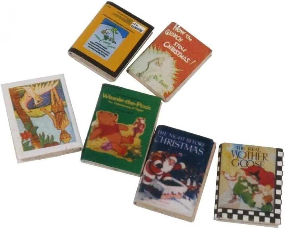 6 Pcs Colorful Mini Books, Miniature Ornament Book Model Books Bag Art Convenient and Clever, Accessories