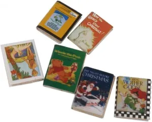 6 Pcs Colorful Mini Books, Miniature Ornament Book Model Books Bag Art Convenient and Clever, Accessories