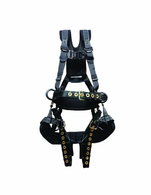 67631 Premium Polyester/Nylon PeregrineRAS Platinum Series 6 D-Ring Harness with Removable Adjustable Seat, Small