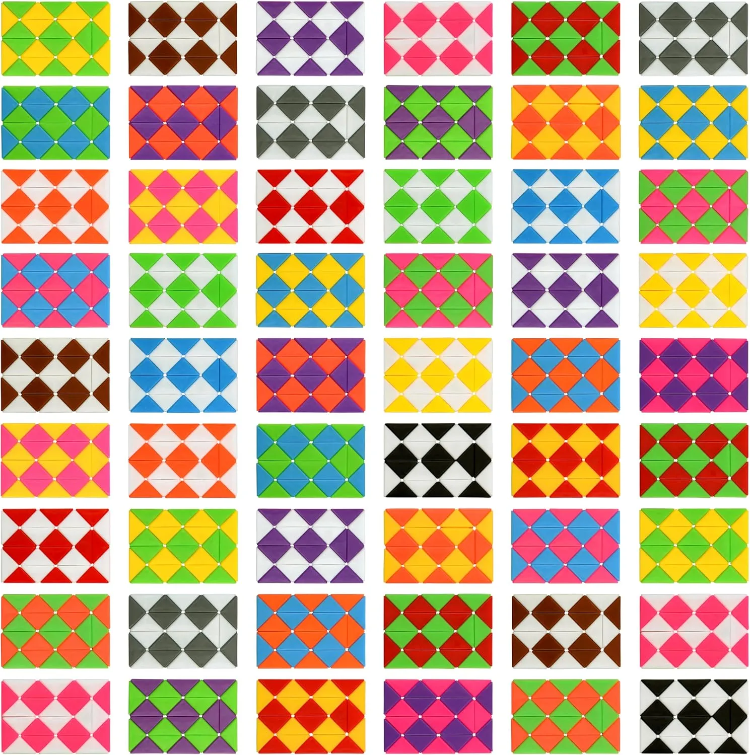 70 Pack 24 Blocks Magic Snake Cube Toy,Fidget Mini Snake Cube Puzzle for Kids,Mini Plastic Puzzle Cube Toy for Kids Party Supplies,Classroom Rewards