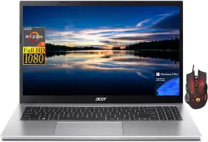acer 2024 Aspire 3 Laptop for Business and Students, 15.6" FHD Display, AMD Ryzen 7-5700U(8 cores), 16GB RAM, 1TB SSD, AMD Radeon Graphics, Wi-Fi 6, Windows 11 Pro, with Gaming Mouse