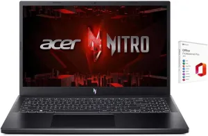 acer Nitro V 15.6" FHD 144Hz Gaming Laptop| Intel Core i7-13620H 2.4GHz | NVIDIA GeForce RTX 4050 |Backlit |Wi-Fi 6 | 32GB RAM DDR5 | 512GB SSD |Windows 11 Home |Bundle with Microsoft Office 2021