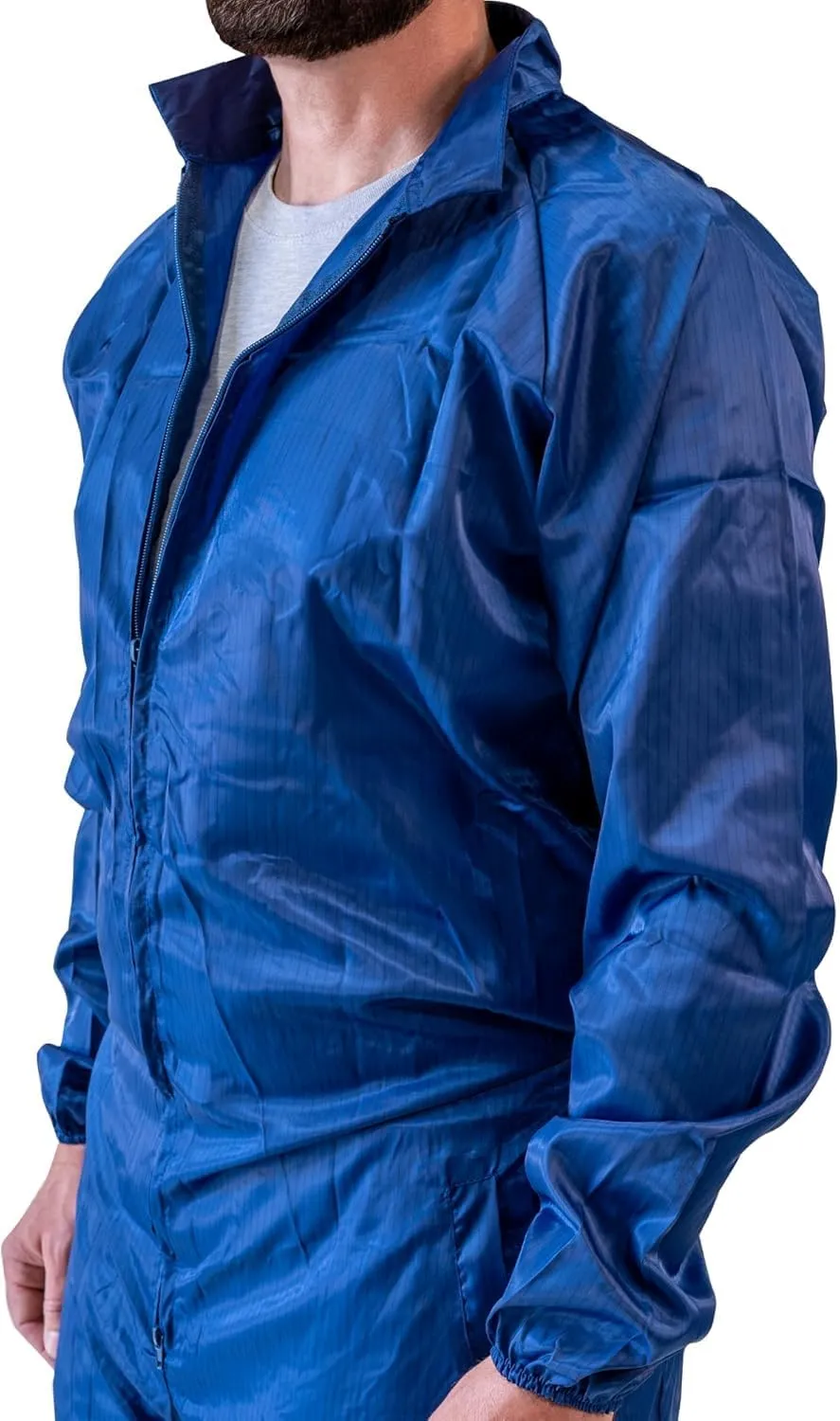 Adult/Unisex PPE Paint Suit - Blue Navy Coverall for Full-Body Protection