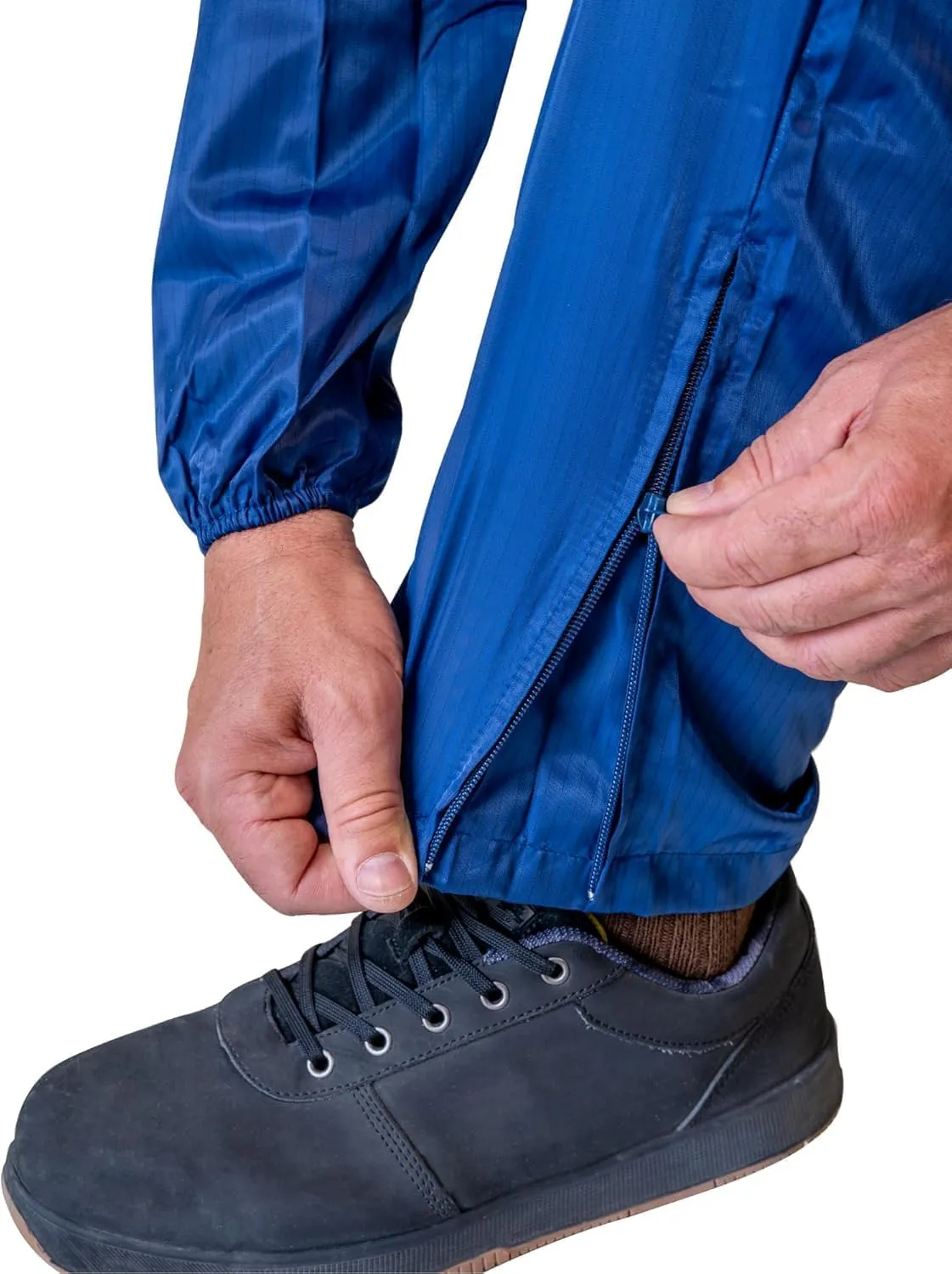 Adult/Unisex PPE Paint Suit - Blue Navy Coverall for Full-Body Protection