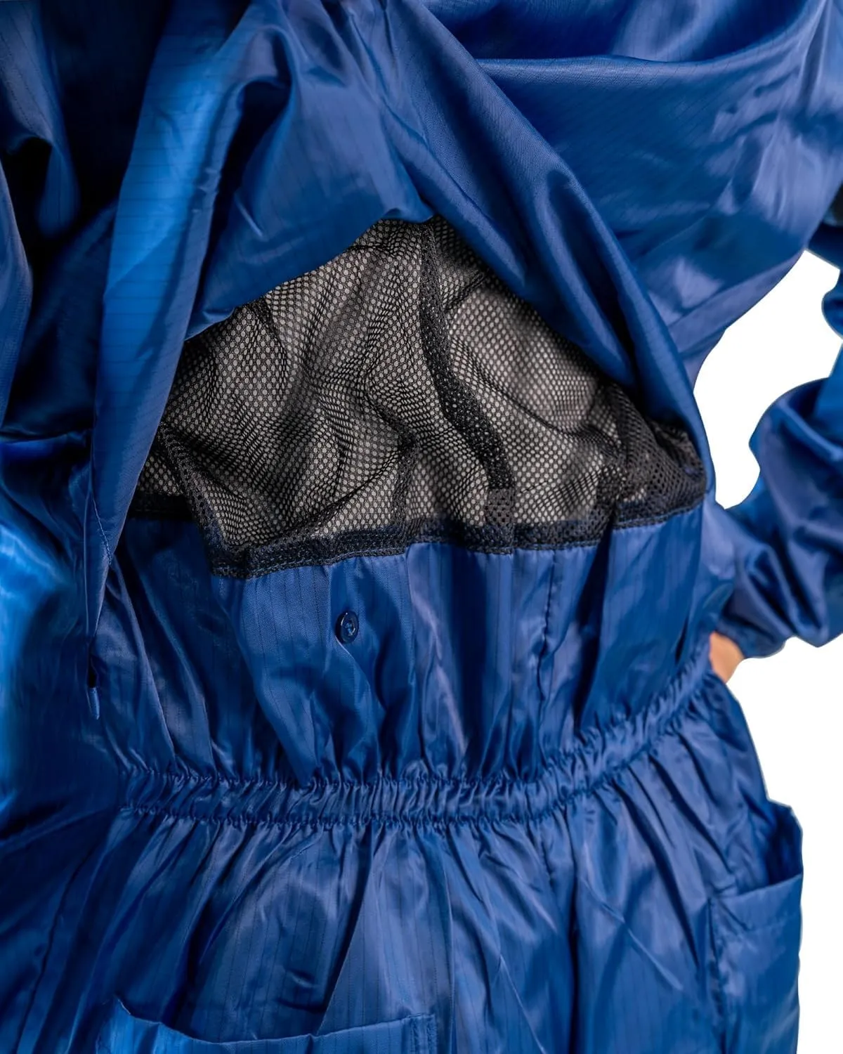 Adult/Unisex PPE Paint Suit - Blue Navy Coverall for Full-Body Protection