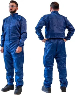 Adult/Unisex PPE Paint Suit - Blue Navy Coverall for Full-Body Protection